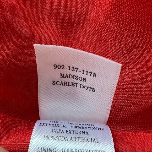 Rails Madison polka dot patterned chiffon wrap dress red 950 - Picture 11 of 14